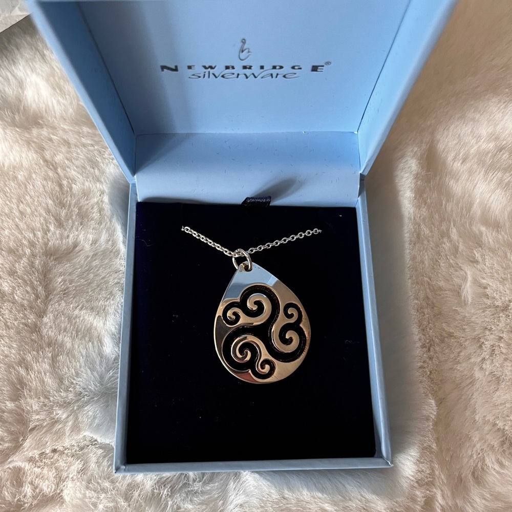 New bridge silver plated necklace made and bought in Ireland